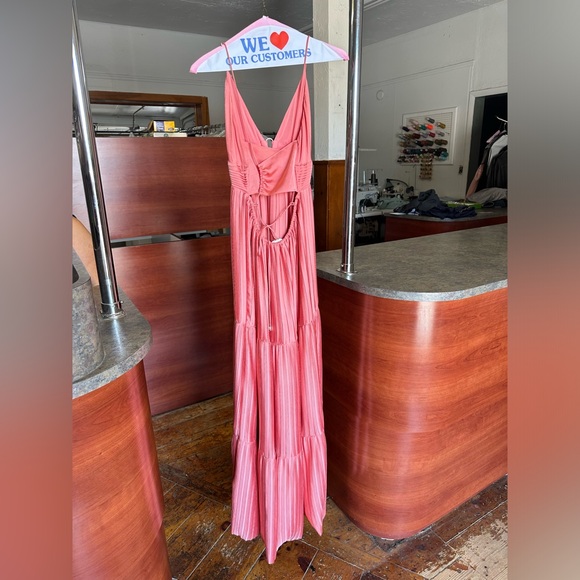 BA&SH Wasta Pleated Satin Plissé Maxi Dress - Picture 4 of 7